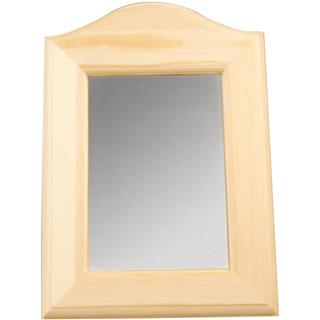 Leseni okvir z ogledalom, 19x27x1,5 cm