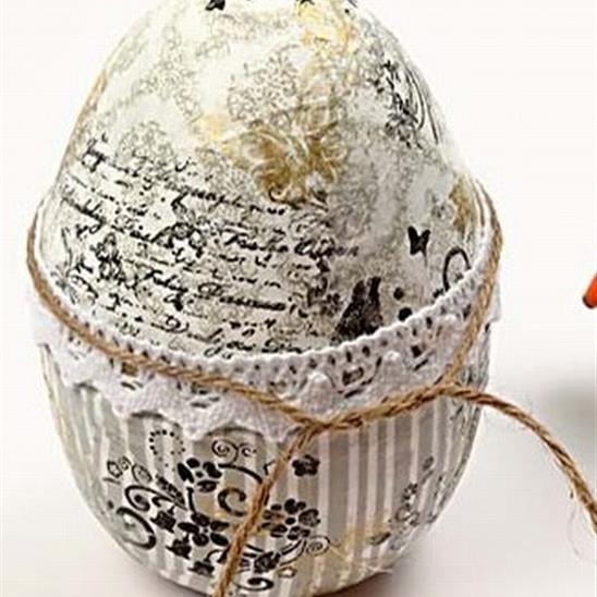 Ustvarjalna ideja Okrasna jajca iz decoupage papirja
